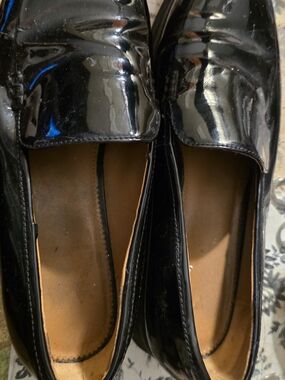 Franco Sarto Black Patent Leather Loafers